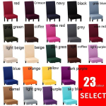 &Uuml;hev&auml;rviline tooli kate Spandex Stretch elastsed katted Tooli katted k&ouml;&ouml;ki s&ouml;&ouml;gitoa pulmapidu hotell 6PCS armee roheline v&auml;rv