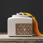 Keraamiline suur &otilde;&otilde;nes tee Caddy kohvioad biskviit-kommide hoiupaak niiskuskindel suletud purk A