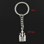 Moodne 30 mm v&otilde;tmehoidja metallist v&otilde;tmehoidja v&otilde;tmehoidja ehted antiikne h&otilde;bedase v&auml;rviga kaetud lossimaja 28x14 mm ripats h&otilde;be