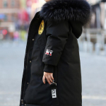 Laste puuvillane jope poisile keskmise pikkusega talvemantel pluss sametine tihendus 160