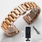 Kellarihm 22 mm roostevabast terasest k&auml;ev&otilde;ru Master Crescent 12/13/14/15/16/17/18/19/20/21/22 mm rihma jaoks 22mm roosa kuldne v&auml;rv