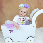 BZDOLL 55 cm 3D-v&auml;rviga nahk, pehme silikoonist taass&uuml;ndinud beebinukk, millel on veresooned ja veresooned, elutruu riidest keha Blond Lisa t&uuml;druku m&auml;nguasi 55cm 3D-paint Skin Doll