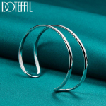 925 Sterling h&otilde;bedane topeltringjooneline k&auml;ev&otilde;ru k&auml;ev&otilde;ru moeehted