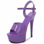 Naiste tantsujalatsid K&otilde;rged kontsad Seksikad sandaalid Party Club Platvorm k&otilde;rge kontsaga kingad Model k&otilde;rged kontsad 34 lilla