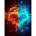 T&auml;ielik 5D DIY Teemantmaaling Symphony Love Teemanttikandid Mosaiikkomplektid Ristpistes Kodukaunistus K&auml;sitsi valmistatud kingitused Round 20x30cm