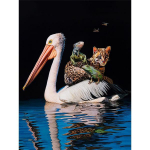 5D teemantmaalikomplekt tume loom flamingo kala hirv merikilpkonn hiir t&auml;is&uuml;mmargune tikandid mosaiikristpistega v&auml;rv Full Round 20x30CM