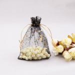 100 tk Moon Star pingutusn&ouml;&ouml;r l&auml;bipaistev organza koti kinkekott pulmapeoks s&otilde;brap&auml;eva j&otilde;ulukommikott 100pcs must