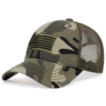 Taktikaline armee pesapallim&uuml;ts suvine hingav v&otilde;rkk&uuml;bar, meeste naiste kamuflaaž-golfim&uuml;ts Ameerika lipuga veoautom&uuml;tsid