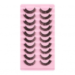10 paari Trendikas 3D-efekt Pika kasutusaja jooksul liialdatud kunstripsmed Looduslikud r&auml;pased kunstripsmed Meigit&ouml;&ouml;riist ilu jaoks 4
