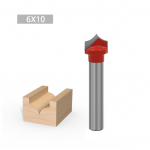 Ruuteri otsad, soone punkt, &uuml;mmargune serv 6 mm vars 16 mm tera l&auml;bim&otilde;&otilde;t puidut&ouml;&ouml;tlemiseks freesimiseks 10mm