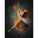 Teemantmaaling Balletit&uuml;druk 5D Teemanttikandid Mosaiik Kunstfiguurid T&auml;ielikult &uuml;mmargused Rhinestone'i pildid Kodukaunistuse kingitus Full Round 20x30CM