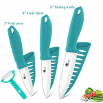 Keraamiline nugade komplekt 3 4 5 6 tolline k&ouml;&ouml;ginugade komplekt puu-k&ouml;&ouml;giviljade viilutamiseks tsirkooniumi valge teraga kokanoad 345inch peeler