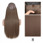XINRAN Women Mood Ombre V&auml;rv Invisible Long Hairpiece S&uuml;nteetiline Fiber Long Wavy Ombre Cosplay Daily Wear No Clips Juuksepikendused 40 cm