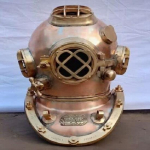 Vintage Heavy 18 kg, tahke vask Navy Mark V messingist sukeldumiskiiver