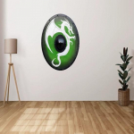 Dragon Wood Viking Shield Green | Puidust Cosplay Shield | Keskaegne &uuml;mmargune puidust kilp | Seinakunsti kilp