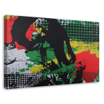 L&otilde;uenditr&uuml;kk Bob Marley Reggae Music 60x40 mitmev&auml;rviline
