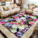 V&auml;rviline v&auml;rskete lilledega vaip magamistoa suure esiku vaiba jaoks romantilise lillelise 3D elutoa p&otilde;randavaibaga T&uuml;drukutoa vaiba sisekujundus 120x180cm 1pcs