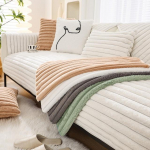 Rabbit Plush Straight Strip diivani kate Talvine Paks Pl&uuml;&uuml;s Diivan Mat Diivani Katted Elutoa Tahke libisemisvastane diivanir&auml;tik 1pc 30x50 pillowcase