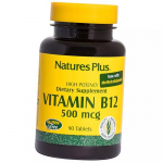 Vitamiin B12, met&uuml;&uuml;lkobalamiin, vitamiin B12 500, Nature's Plus 90 tabletti (36375143) 90tab