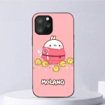 Armas multikas Molangi telefoni&uuml;mbris iPhone 11 12 Mini 13 14 Pro Xs Max X 8 7 6s Plus 5 Se Xr Shell jaoks iPhone12mini