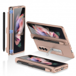 Magnetliigend Samsung Galaxy Fold 4 5g &uuml;mbrise pliiatsi pesa kronsteini k&otilde;vakaane jaoks Only Case(No Pen) roosa