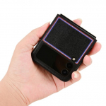 Nahast kaitse&uuml;mbris Samsung Galaxy Z Flip4 Flip4 Flip 3 Flip3 Flip 4 5g kriimustusvastane telefoni kate Samsung Flip4 jaoks for Samsung Z Flip 4 must