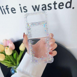 Samsung Z Flip 4 &uuml;mbrisele k&auml;sitsi valmistatud Glitter l&auml;bipaistev kokkupandav telefoni&uuml;mbris Samsung Z Flip 3 Zflip4 p&otilde;rutuskindlale k&otilde;va tagakaanele For Z FLIP 3 5G puhas