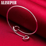 925 h&otilde;bedast kahekordse s&uuml;damega avaneva k&auml;ev&otilde;ruga k&auml;ev&otilde;ru ehted