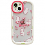 Cute Rabbit Cartoon Bunny Lovely Tulips P&otilde;rutuskindel kaitseraua l&auml;bipaistev telefoni&uuml;mbrised iPhone 14 11 12 13 Pro Max pehme tagakaane &uuml;mbris For iPhone 12