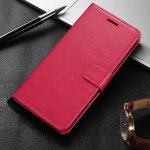 Broneerige nahast rahakoti klapp&uuml;mbris Samsung Galaxy S23 Ultra S22 S21 A54 A53 A14 A04s Huawei P50 Xiaomi Redmi Note 11 iPhone 14 13 12 11 Pro Max kaanele For Samsung Galaxy A14 roosa punane v&auml;rv