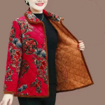 Mantlid naistele Suur puuvillane fliismantel S&uuml;gistalvine paksendatud jope Naiste vabaaja mantel pikkade varrukatega naiste mantel XXXXXL