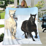 Galloping Horses 3D viskatek Flanell pl&uuml;&uuml;sis tekk lastele T&uuml;drukutele Sherpa tekk Diivani tekikate reisitekk 150x180cm