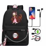Anime Demon Slayer Nezuko Bookbag Teismeliste Seljakott Koolikotid poisile T&uuml;drukule Mochilase Multifilmide Printimine S&uuml;learvutite kott Tagasi kooli Seljakott