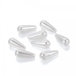 100 tk/kott kuuma kahe auguga pisar, valge elevandiluu plastimitatsioon, ABS p&auml;rl, lahtine vahet&uuml;kk. DIY helmed ehete leidmiseks S