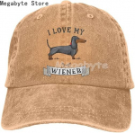 Pesapallim&uuml;ts Taks Weiner Koerte M&uuml;ts Meeste Naiste Reguleeritav Trucker Mood Pestud Denimm&uuml;tsid &otilde;ues, Must One Size