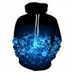 Noodiga 3D tr&uuml;kitud kapuutsiga meeste ja naiste t&auml;nava vabaaja lahe moodne pullover S