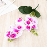 3 tk Kunstlillede Phalaenopsis Orhidee plastist lilled kodukaunistuseks V&otilde;ltslillede stseenide paigutus Lilleseade lilla
