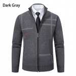 Cozy Up meeste kampsun kardigan kampsun, soonikkoes, tavaline kootud aluskrae, soojendused, moodne ja kaasaegne igap&auml;evane v&auml;ljamineku riietus 2XL must