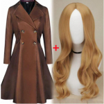 Film M3GAN Cosplay kost&uuml;&uuml;m AI Nukk Robotid T&uuml;drukud Megan Parukas Kleit Top Sokid Halloweeni Peo Laste Vormiriietus Jube M3GAN T&auml;iskomplekt XS-(Costume+Wig)