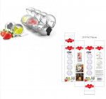 Silikoonist &uuml;mmargune j&auml;&auml;hokivorm 4 j&auml;&auml;kuubikuga viski j&auml;&auml;kast Nelja auguga j&auml;&auml;kuubikuga, &uuml;he auguga isetehtud &uuml;mmargune &uuml;likond