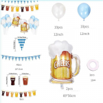 Oktoberfesti dekoratsioonikomplekt Bayrische Wimpel Girlande b&auml;nner Luftballon F&uuml;r Party F