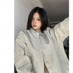 Harajuku Style Bomber jope Naiste Y2k Vintage Oversize t&otilde;mblukuga Jaapani mood Lennuki jakid T&auml;navar&otilde;ivad Pesapallitop S hall