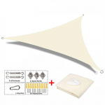 Varjupurjed, kolmnurkne aiaterrass, UV-kindel veekindel pol&uuml;estermarkiis, basseini varikatus, matkapurje varikatus telkimisel 200x200x200cm beež