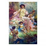 Renessansi esteetika Hans Zatzka maalide reproduktsioonitr&uuml;kised Plakat Noble Lady In the Garden L&otilde;uendimaal Seinakunst Cuadros 50x70cm no frame