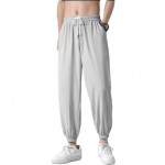 Meeste suvised dressip&uuml;ksid, elastsed v&ouml;&ouml;kohad, n&ouml;&ouml;riga taskud, &uuml;hev&auml;rvilised laiad s&auml;&auml;red lahtised pehmed hingavad vabaaja pahkluudega s&ouml;rkimisp&uuml;ksid XL helehall v&auml;rv