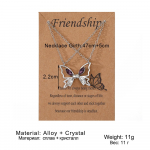 Party Nightclub Sisters kaelakee lillad teemandid valged teemandid liblikas kaelakee komplekt, 2 kullast topeltketiga Deluxe komplekt Kingitarvikud T&uuml;drukutele h&otilde;be