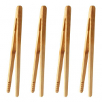 4 tk Bambusest salati kook toiduklamber r&ouml;ster, tee pintsetangid toiduvalmistamiseks 4pcs