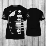 Meeste T-s&auml;rk K&ouml;&ouml;gin&otilde;ud Prindi Kvaliteetne meeste topp Igap&auml;evane vabaaja riietus Koka t&ouml;&ouml;riided L&uuml;hikeste varrukatega T-s&auml;rk XL