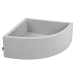 KiddyMooni pehme palliauguga veerandnurkne pallideta pallid 7cm / 2,75 tolli lastele, vahtplastist pallibasseini m&auml;ngupallid, helehall