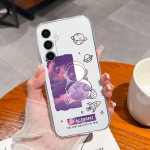 Samsung S22 S23+ Ultra S20 S21 FE S10 S6 S7 edge+ korpusele Mood P&otilde;rutuskindel Girl Astronaut L&auml;bipaistev pehme silikoon TPU Galaxy Note5 kaitseraua jaoks Samsung S5